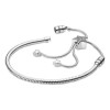 Pulsera Plata S925 Brazalete Ajustable Estrella Compatible Plata