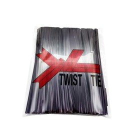H-Laner Bread Bags Tie 400Pcs 4" Metallic Twist Ties (Black)