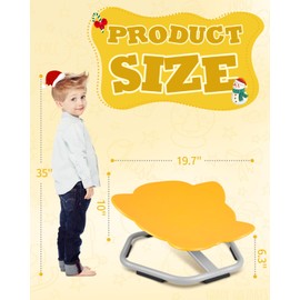 Dollate Swivel Chair for Kids, Autism Kids Swivel Chair Sensory, Sit and Spin Spinning Chair, Carousel Spin Sensory Chair, Load Bearing 220 Pounds Elephant Spinning Chair for Training Kids Balance