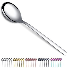Dinner Spoons 6 Pieces, Kyraton 19cm Stainless Steel Table Spoons, Dessert Spoons, Cutlery Spoons Set, Dishwasher Safe.