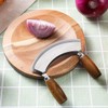 TIYOORTA MEZZALUNA KNIFE AND CUTTING BOARD – Double Blade herb