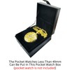 DerMacht Leather Pocket Watch Box Portable Single PU Pocket Watches