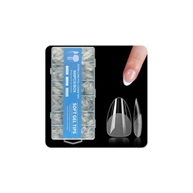 TTPSRY Pack of 600 Transparent Nail Tips, Ultra Short, No Filing Necessary, Super Thin, Invisible, Perfect for DIY Manicure, Salon, Women, Girls