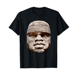 Olmec Colossal Head Giant Head San Lorenzo Mexico Olmec Head T-Shirt