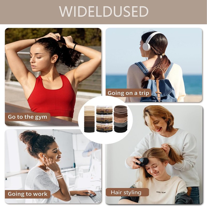 Hair Ties No Damage Seamless Hair Accessories for Women High