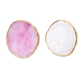 2Pcs Resin Nail Art Palette, BetterJonny Art Nail Display Tips Color Mixing Pigment Plate Nail Art Palette Mixing Palette Makeup Palette Tray