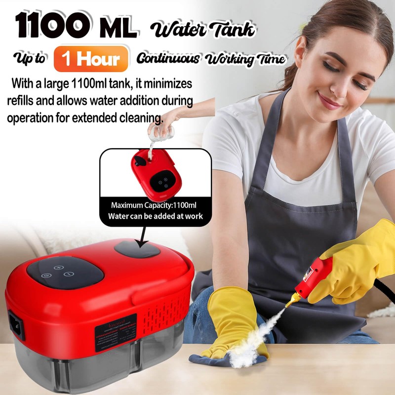 HCCTWOOW 2500W Handheld Steam Cleaner,Steamer for Cleaning,15SFast Heating High Pressure