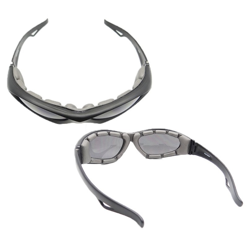 Motorcycle Sunglasses Goggles Interchangeable Temple Wide Extra Large Fit Mens