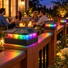 4-Pack RGB Solar Post Cap Lights for 3.5 & 4-Inch