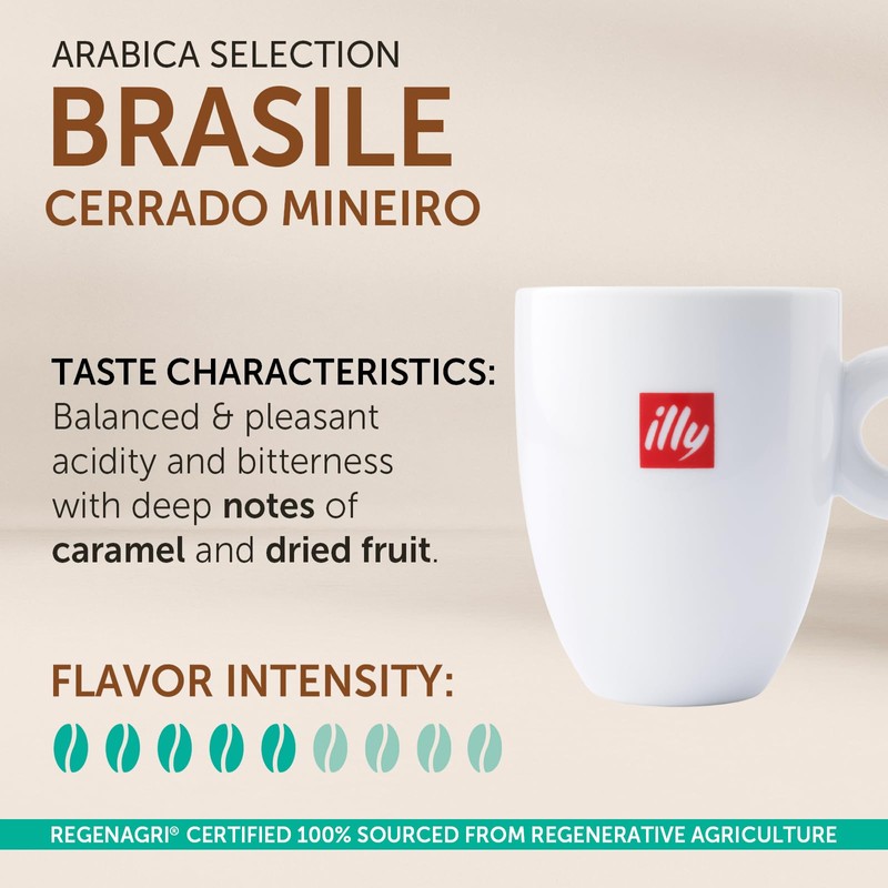 illy Arabica Selections Brasile - Cerrado Mineiro Whole Bean Coffee,