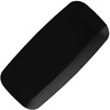 Black Plastic Rectangular Plates With Flat Raised Edge Design (10.6"