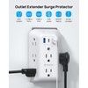 TROND Outlet Extender with USB-C, 8AC Outlet Splitter 3 USB