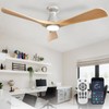 Depuley 52-Inch Ceiling Fans with Lights: Wood 3 Blade Flush