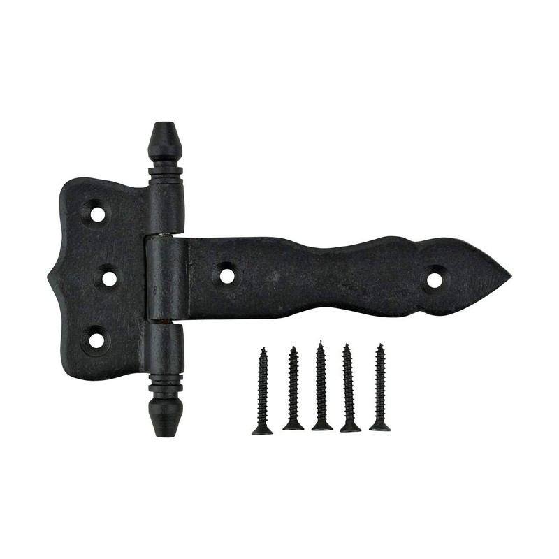 Renovators Supply Manufacturing Shed Door Hinge 5 in. Black Wrought