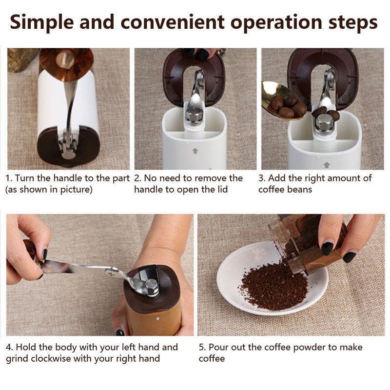Compact Portable Manual Coffee Grinder Coffee Bean Grinding Machine for