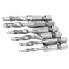 6Pcs Taps HSS Hex Shank Screw Thread Combined Tapping Drill