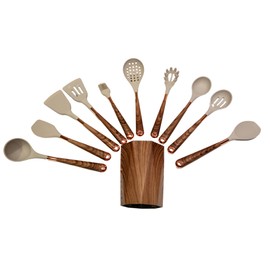 11-Piece Silicone Kitchen Utensils Set Heat Resistant, Non Stick, BPA Free, Ergonomic Handle