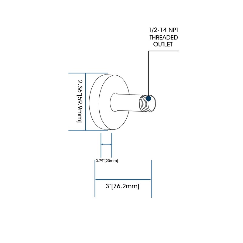 RAINREVIVE 3 Inch Shower Arm with Flange and Stabilizer Bracket,