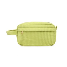 Cosmetic Bags Women's Small Toiletry Bag Make Up Bag Travel Cosmetic Bags Cord Makeup Bag with Metal Zip for Women Scandinavian Style, Green