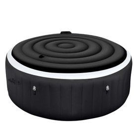 Vniyors Inflatable Hot Tub Cover - 5.4FT, Anti Air Leakage, Thickened Replacement - Round, Black