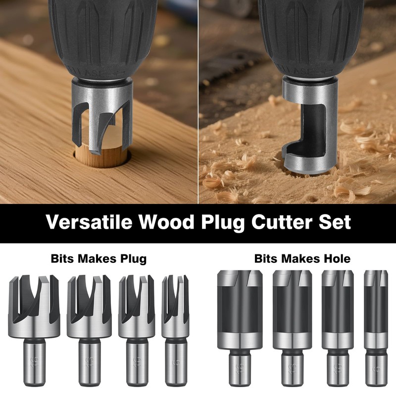 14 Pcs Countersink Drill Bit Set, 5 Wood Drill Bits