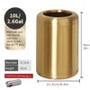 LEASYLIFE 10 L/2.6Gallon,Brass Trash can,Brushed Bathroom Trash Can, Gold Wastebaske