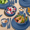 Wrova 64-Piece Service for 8 Dinnerware Set - Unbreakable Wheat