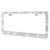 BLVD Rhinestone Unbreakable License Plate Frames Crystal Glitter Label Car
