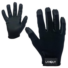 Layout Elite - Discgolf and Ultimate Frisbee Glove - Play Better with Consistent Grip (Black, L)