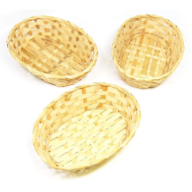 Lashuma Braided Filling Baskets, Pack of 3 Easter Baskets, Empty