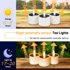 HL Solar Tea Lights Outdoor Waterproof, 6PCS Flickering Flameless Candles,