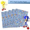 Sonic Wrapping Paper, 5 PACK Present Wrapping Paper 70x50cm Birthday