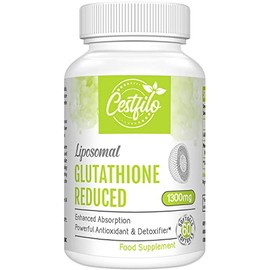 Cestfilo Liposomal Glutathione Reduced 1300 mg, Active Form L Glutathione Reductase (GSH), Powerful Antioxidant for Optimal Cell Protection