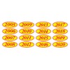 EZ-Line Oval Model Windshield Year Stickers for Car Windows Red