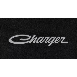 LLOYD MATS New! 1966-2010 Dodge Charger Black Carpet Floor Mats Embroidered Script Logo Set - 1968 - 1970 AUTO TRANS