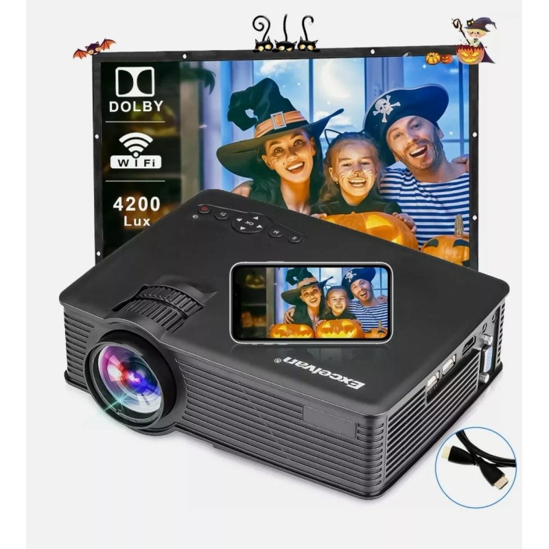 Excelvan GP9 EHD09 Mini LED Projector 800x480pixels Support 1080P 1800