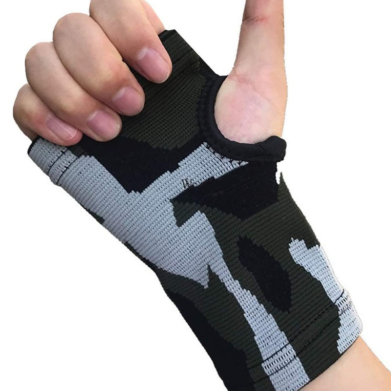 CHROME CRANE TB023 Men's One-Handed Gloves, Fingerless, Training Supporter, Camouflage,
