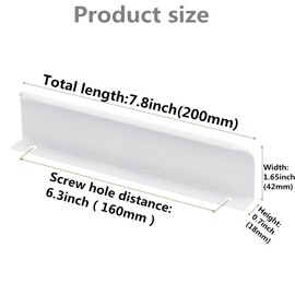 SYZOW Pack of 6 160 mm White Furniture Handles Cabinet Handles Aluminium Modern Kitchen Handles Curved Door Handle Concealed Drawer Handle Handles