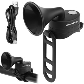 Electric Bicycle Bell, 120 dB Bicycle Horn Electric, Electronic Bicycle Bell with 5 Ringtones, IPX4 Waterproof Bicycle Bell, Electric Bicycle Bell for Handlebars for Bike, MTB, Mountain