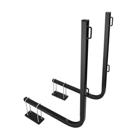 Camco Rhino RV Bumper Mount Tote Tank Holder | Features a Powder-Coated Steel Construction, Heavy-Duty Straps, and Fits Both 4-inch and 4-1/2-inch Bumpers (39010)