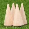 Mini Wooden Christmas Tree Ring Cone Ring Holder: 20 Pieces