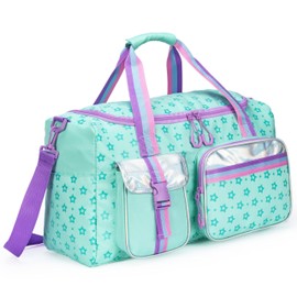 Oruiji Kids Duffle Bag Girls Women Travel Bag Gifts Overnight Bag for Girls Women Tote Bag Sleepover Bag for Girls Gym Dance Bag with Shoes Compartment