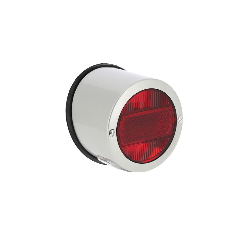 BALACO Rear Light Round Complete Silver Housing for MZ ES,