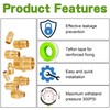 FullMayPro 2PCS Brass Pipe Fitting, Brass Hex Nipple，Reducing Connectors,3/8" NPT