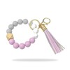 SNCCJ Bracelet Keychain for Women, Silicone Beaded Keychain Wristlet with