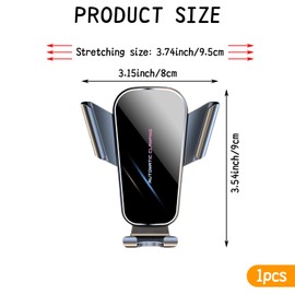 AIAIDIDIY Car Phone Mounts, 1pcs Air Vent Holder 360° Stable Rotation Hook Clip Compatible with Phones (4.0'-7.0')