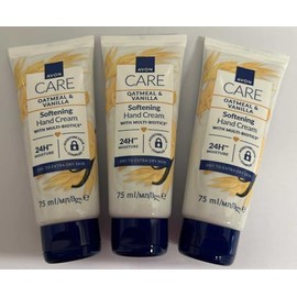 3 x Avon Hand Creams for hands nails and cuticles 75ml (3 x 75ml, Oatmeal & Vanilla)