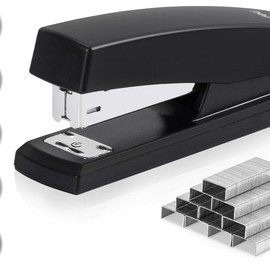 Deli Stapler, Desktop Staplers with 640 Staples, Office Stapler, 25 Sheet Capacity, Black