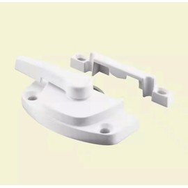 White Sash Lock with 1-7/8" Screw Holes | Fits Single and Double Hung Windows, Diecast, White Single Pack | F2754