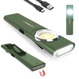 klarus E5 Pocket Flashlight, Rechargeable EDC Flashlight, Super Slim 4.2x1x0.3inch, 600 Lumens, USB-C Port, IPX4, Dual Light Source with Magnetic Base, Hat & Clothes Clip